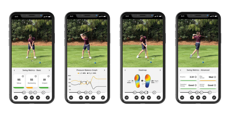 BAL.ONs Schwungmetriken liefern sofortiges Feedback im Golftraining.